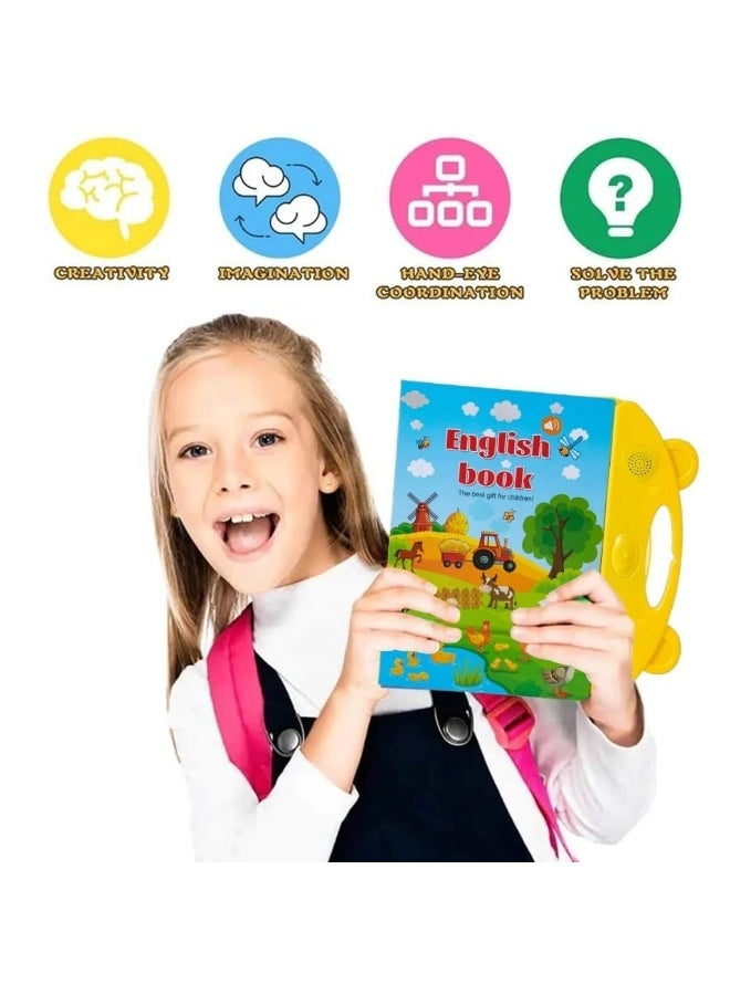 كتاب تعليم الإنجليزي التفاعلي للأطفال باللمس | كتاب صوتي تعليمي ناطق للحروف والأرقام والأغاني بلهجة أمريكية للحضانة - Image 2